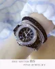 2018 Été Femmes Strass Montres Lady Diamant Pierre Robe Montre Noir Blanc Bracelet En Céramique Montre-Bracelet dames Montre En Cristal C227c