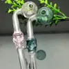 2019Coloured skull glass foam pot Glass bongs Oil Burner Glass Water Pipe Smoking Rigs Free