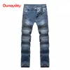 Neue Heiße Verkauf Männer Jeans Runway Schlank Racer Biker Jeans Mode Mittlere Taille Hiphop Dünne Für Männer Frühling Herbst Denim hosen