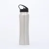 500ML Stainless Steel Water Bottle Carabiner Buckle Vacuum Kettle New Travel Insulated Cooler Drinking Mug Cup With Straw Lid WX9-807