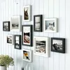 Style européen 11 pièces/ensemble cadre Photo blanc noir, créatif Multi cadres Photo mur, Collage cadre Photo cadre en bois pour Photos