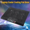 Universal Under 17inch Laptop Notebook Cooler Cooling Pad Base Ventiladores USB Montagens de Ângulo Ajustável com Suporte Suporte Frete Grátis