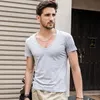 Zomer Stijl Diepe V-hals T-shirt Mannen M3XL Mode 2018 Merk Heren Tee Shirts Korte Mouw Hiphop Casual T-shirts voor Mannen DT3793821039