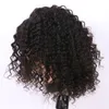 Frete rápido Perruque Cheveux Humanin Afro curto peruca encaracolado com cabelos para bebê Parte do meio da parte síntética de renda sintética Bob Wig para mulheres negras