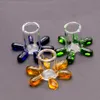 Rökningstillbehör Flower Glass Stand Colorful Bubble Carb Caps Banger 10mm 14mm 18mm Joint 90 Degrees For Oil Rigs Water Bongs