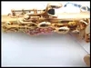 Suzuki Musical Instruments Sopran B(B) Tune Saxophon Hochwertiges B-Perlenknöpfe Messing vergoldetes Saxophon mit Koffer und Zubehör