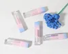 200 pcs / lote quadrado vazio labial labelo tube gradiente rosa azul plástico elegante batom líquido recipientes cosméticos 5ml amostra sn1223