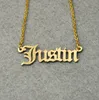 Personalized Name Necklace, Customized Nameplate Necklace, Custom Name Necklace, Old English style Name Jewelry Personalized