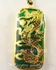 Superbe pendentif et collier en Jade vert dragon 18KGP pour hommes, superbe, 268q