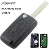 Jingyuqin HCA/Hu83 2 Tasten Fern Folding Auto Schlüssel fall Für Peugeot 307 3008 308 408 433MHz PCF7961 ID46 CE0536 Flip Key Fob