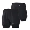 Lixada Pantaloncini da corsa 2 in 1 da uomo Pantaloncini sportivi da palestra traspiranti ad asciugatura rapida Allenamento Esercizio Jogging Ciclismo