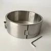 2018 Nuovi giocattoli sessuali BDSM SM Collare resistente in acciaio inossidabile di lusso / Collare di bloccaggio in ferro spesso lucidato a specchio