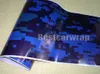 Stickers Blue Midnight Large Digital Camouflage Vinyl wrap for car wrap covering with air bubble free self adheisve 1.52x30m 5x98ft