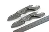 DHL verzending nieuwe mini kleine vouwmes VG10 DAMASCUS stalen mes TC4 titanium legering handvat outdoor EDC zakmessen EDC-gereedschappen