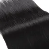 Meetu Strairy 4 PCSエクステンションブラジルのバージン人間の髪の毛バンドルのためのWeftsのためのすべてのAges Jet Black 8-28inch