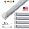 T8 4ft led tubes light 4 Foot T8 V shaped led single fixture integrated for cooler freezer under cabinet workbench garage barn, 36w, clear cover, 6000K cool white