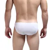 Mens Sexy Silk Material Underwear Brave Person Briefs Men Low Rise U Convex Pouch Brief Underwear Men Stretch Breathable Briefs