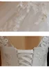 Robe De Mariage Gelinlik El Yapımı Brautkleid Scoop Boyun Kristal Balo Gelinlik Üç Çeyrek Vestidos De Noiva