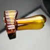 Baril de tuyau en verre ambré Gros bangs en verre Brûleur à mazout Pipe à eau en verre Plates-formes pétrolières Fumer, Huile.