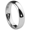 Unik ring 5mm volframring Silverpläterade bröllopsband för kvinnor Enkla förlovningsringar grossist mode smycken