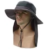 Chapéu de pesca com aba de pescoço Ao ar livre Big Hat cap Com Manto Dobrável Sombra Luz Solar Anti-UV Dobrável Multipurpose