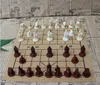 Scacchiera in pelle cinese tridimensionale d'epoca Guerriero di terracotta Figure di scacchi cinesi
