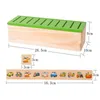 Nova moda montessori caixa de classificação de conhecimento materiais montessori learncheckers brinquedos para crianças caixa de madeira 2162524