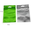 9 * 15 CM Zielona Folia aluminiowa Wyczyść Plastikowy Zip Lock Bag 100 Sztuk / partia Uszczelniacz Żałędna torba Zipper RELOSABLE Z WEL