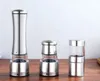 2 sztuk / partia Darmowa Wysyłka Protable Stainless Steel Manual Salt Pepper Mill Grinder Muller do przypraw Akcesoria kuchenne