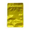 8.5x13 cm Gold Stand Up Zip Lock Mylar Folie Vacuüm Voedsel Pouch Aluminium Folie Zip Lock Tas voor Candys Chocolate Snacks Pakketzakken 200pcs / lot