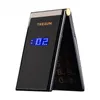 Orijinal TKEXUN M2 Flip cep Telefonları Metal Gövde Kıdemli Lüks Çift Sim Kamera MP3 MP4 3.0 Inç Dokunmatik Ekran Cep Telefonu Ücretsiz Kılıf