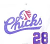 1986 Retro Memphis Movie Chicks Baseball 28 Bo Jackson Trikots genäht 16 29 B.Jackson Rot Weiß Hemden Größe S-XXXL Männer