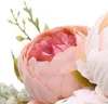 Novo design decorativo decorativo Artificial Flower Blush Silk Peony Flowers Bouquet Flower Peonies Buquet para Flores de Casamento em casa Arranjo