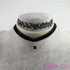 3 Sztuk Sexy Gothic Punk Velvet Tatuaż Koronki Choker Naszyjnik Kryształowy Wisiorek Dla Kobiet Bardzo piękny Naszyjnik A0689