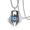 33x37.5mm Herren Evil Eye Halskette in Edelstahl handgefertigt griechischen Schmuck Geschenk für ihn viel Glück Auge Halskette