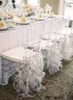 2018 de alta calidad Ruffles cubiertas de la silla Organza Classic Wedding Sash Sashes Nueva llegada suministros de novia Decoraciones
