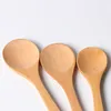 Japanese Style Eco Friendly Natural Wooden Spoon Mini Honey Spoon Coffee Spoon Wooden Small Spoons for Kids