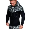 Mode Homme Patchwork Armée Camouflage Manteau Hip Hop Conception Hoodies Hommes Sweat Streetwear Casual Hommes Sportswear À Capuche Vêtements