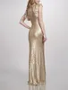 Matte Gold Sequins Bridesmaid Dresses Crew Mermaid Bridesmaid Dress Wedding party Dress New Arrival robes de demoiselle d'honneur