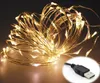 LEDストリングライト10M 33フィート100LED 5V USB電動屋外防水腕ホワイト/ RGB銅線クリスマスフェスティバルウェディングパーティーデコレーションLF