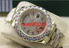 Высококачественные роскошные часы Daydate 18k желтого золота 41 -мм бриллиантовый циферблат Большое алмазное панель Watch Automatic Men's Watch259u