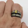 Victoria Wieck 4 Färger Bröllopsband Ringar Set för kvinnor Zircon Stone CZ 10kt svart guldfylld kvinnlig årsdagring