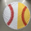 150cm Baseball Softball Tapestry Beach Towel Round blanket with Tassel Fringing Throw Sports Yoga Mat Table Cloth