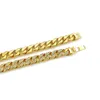 Mens Gold Miami Cuban Link Chains Fashion Hip Hop Iced Out Chain Hiphop Colar Jewelry173r