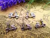 45st - Scooter Charms Antik Tibetansk Silver Tone Motorbike Vespa Moped Motorcykel Pendants Charms 19x15mm