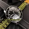 Högkvalitativ femtio fathoms 5015-1130-52 Svart Ring Japan Miyota Automatisk Mäns Klocka Sapphire Glass Black Bezel Nylon Rem Gents Klockor