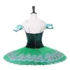 Frauen Dunkelgrün Professionelle Ballett-tutu Green Leaf Fairy Bühnenauftritt Apperal Kinder Balletttanz Wettbewerb Kostüme Erwachsene Kleid