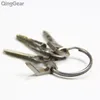 2st Mini Travel Kit Titanium / Rostfritt Stål Micro Bottle Opener EDC Mini Lightweight Tool med Key Ring Outdoor Gadgets