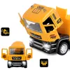 Diecast Alloy Model Cars Kids Toys Mini Crane Rescue Trailer Dumper Concrete Truck Boy Toy Engineering Trucks with Sound Lights Pull-back Function Kid Birthday Gifts