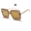 Badtemper Mulheres Moda Praça dos óculos de sol de tamanho grande Marca Designer strass Sun Óculos de alta qualidade Shades Oculos